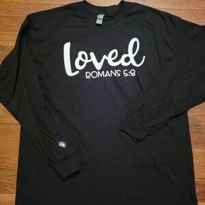 "Loved" Black Long Sleeve Tees--Unisex